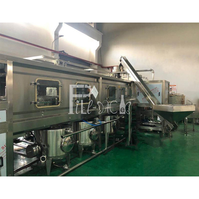 a linha de produção da máquina do engarrafamento da água 1200bph mineral termina a máquina de enchimento da água de garrafa de 5 Gallon/20L fornecedor