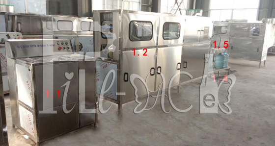 Máquina de enchimento de água 200BPH 5 galões 18,9L Sistema de linha semiautomático fornecedor