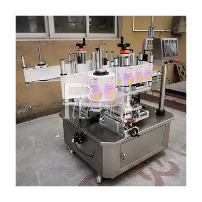 Equipamento esparadrapo lateral dobro dado forma especial da máquina de etiquetas da etiqueta do labeller da garrafa da garrafa lisa automática do quadrado fornecedor