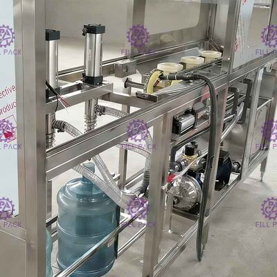 SUS304 100BPH máquina de enchimento da água de 5 galões com uma cabeça do destampamento fornecedor