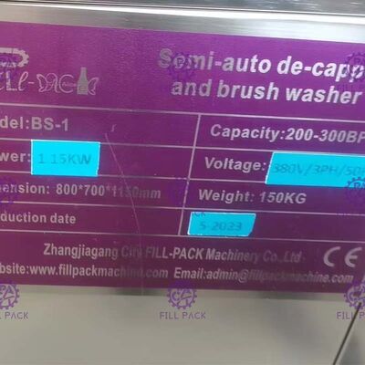 120BPH BS-1 Barril semiauto 5 galões Lavadora de garrafas com botão Scram fornecedor