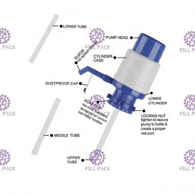 Materiais de consumo manuais da estação de tratamento de água do galão da bomba de água da cubeta fornecedor