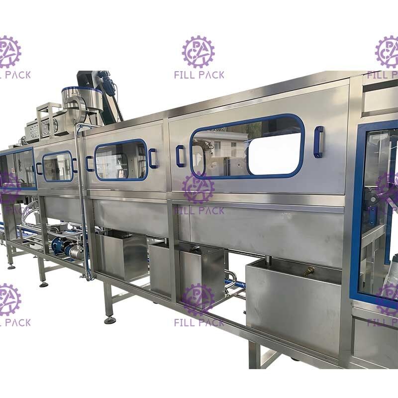 Uma lavagens puras da máquina de enchimento da água de garrafa do galão 200BPH da estrada 3/água da linha/unidade fornecedor