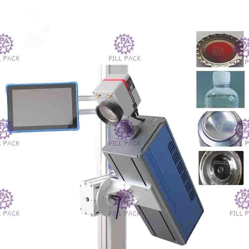 Linha de impressão de datação a laser arrefecida a ar de 1 kW / planta / unidade para garrafas de bebida fornecedor