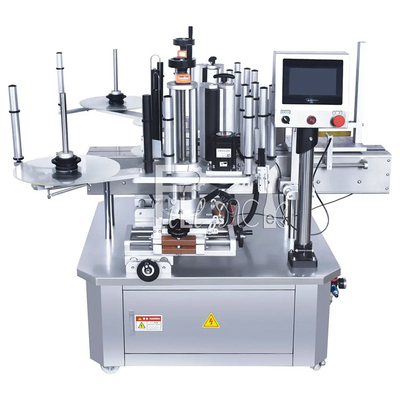 Equipamento esparadrapo lateral dobro dado forma especial da máquina de etiquetas da etiqueta do labeller da garrafa da garrafa lisa automática do quadrado