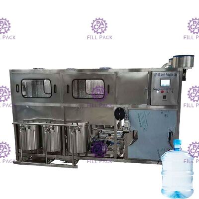 300bph 18.9l controle automático do Plc da máquina de enchimento da água de 5 galões