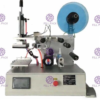 O Labeller liso da garrafa do quadrado semiautomático range o único equipamento esparadrapo da máquina de etiquetas da etiqueta dos lados laterais ou dobro