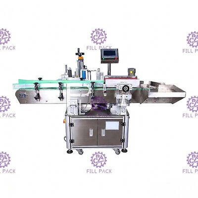 Máquina de etiquetas da garrafa redonda do tela táctil SUS304
